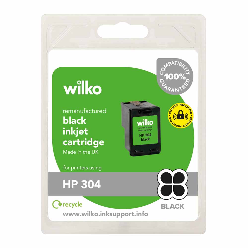 Wilko HP 304 Black Remanufactured Inkjet Cartridge Image