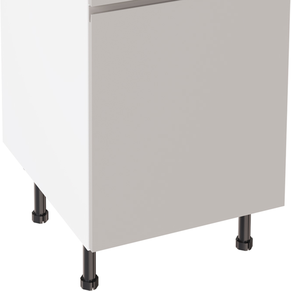 Kitchen Kit J-Pull Gloss Light Grey Drawerline Base Cabinet 500mm Image 3
