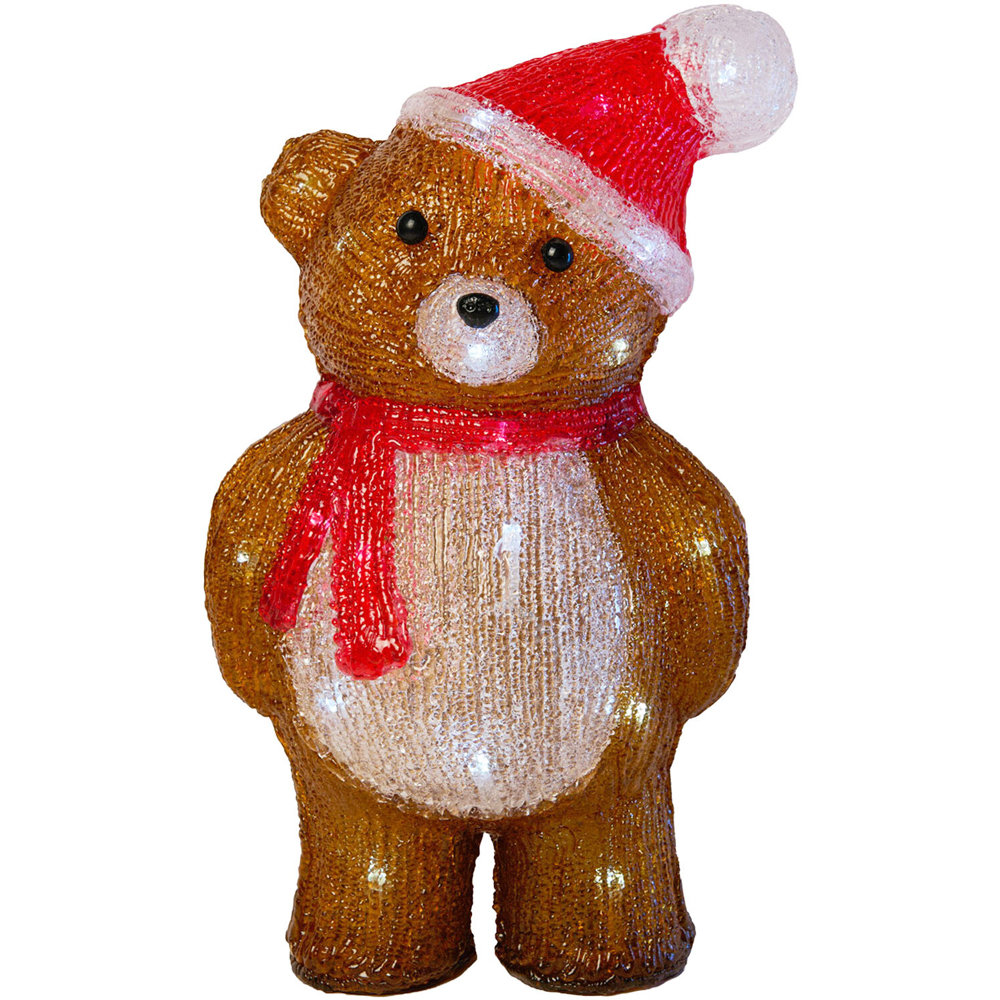 Acrylic LED Christmas Bear Decoration Image 1