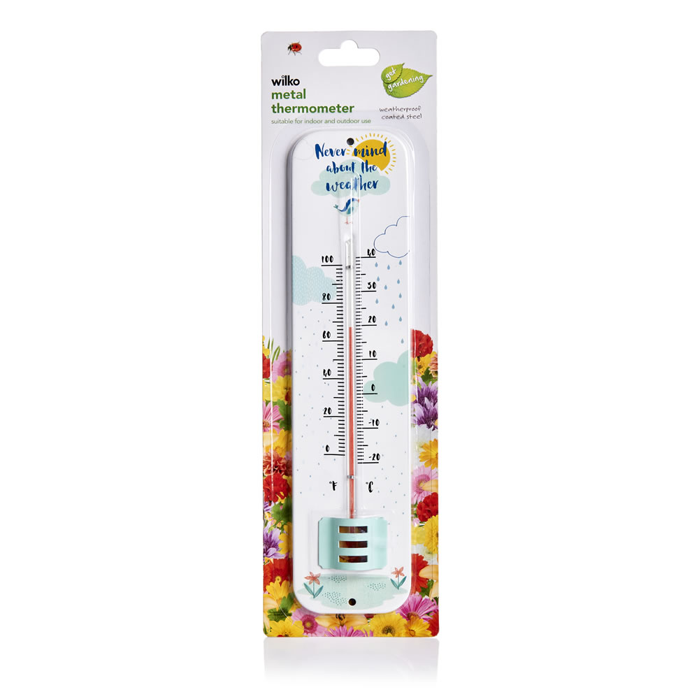 Wilko Metal Garden Thermometer Image 1