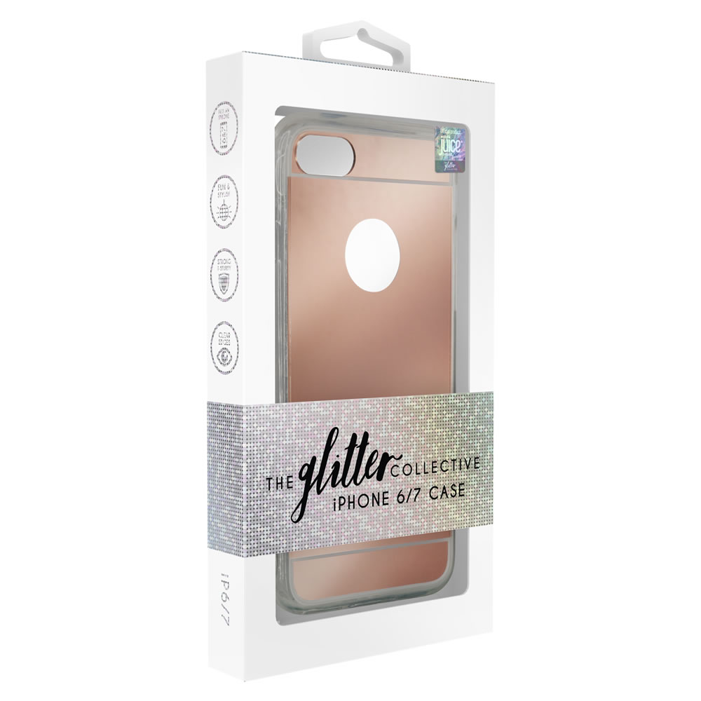Juice The Glitter Collective Rose Gold Phone Case Suitable for iPhone 6/7 Image