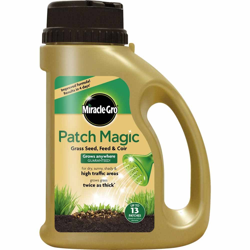 Miracle-Gro Patch Magic Grass Seed Feed and Coir Shaker 1kg Image 1