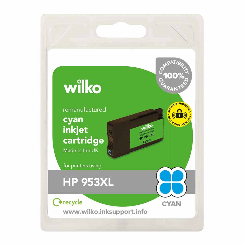 Wilko HP 953XL Cyan Remanufactured Inkjet Cartridge Image