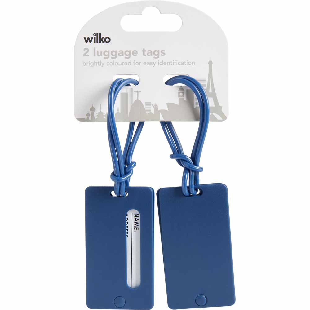 Wilko Luggage Tag Assorted 2pk Image