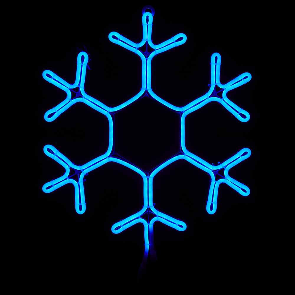 Wilko Neon Light Up Snowflake Wilko