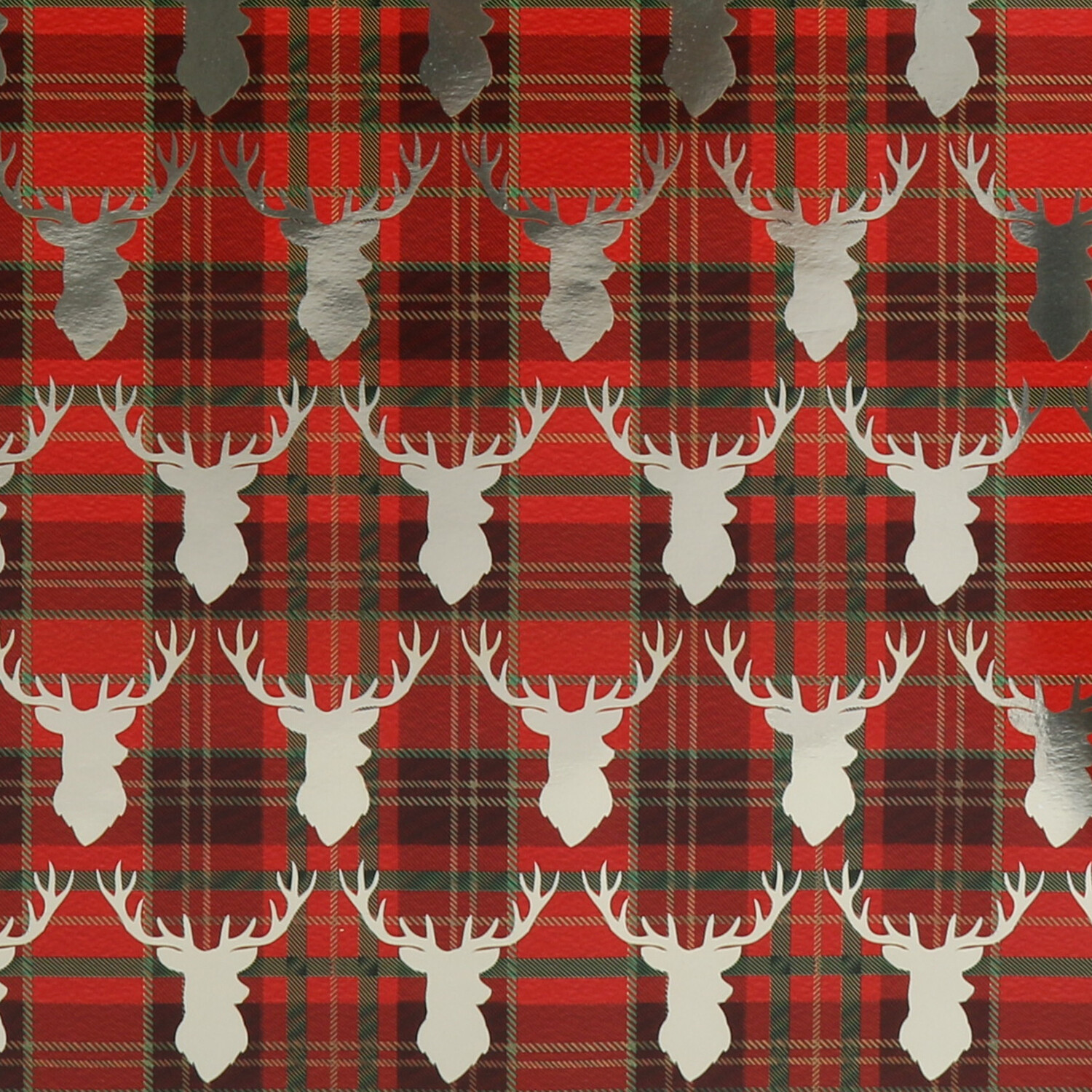 Tartan Stag Wrapping Paper 4m Image