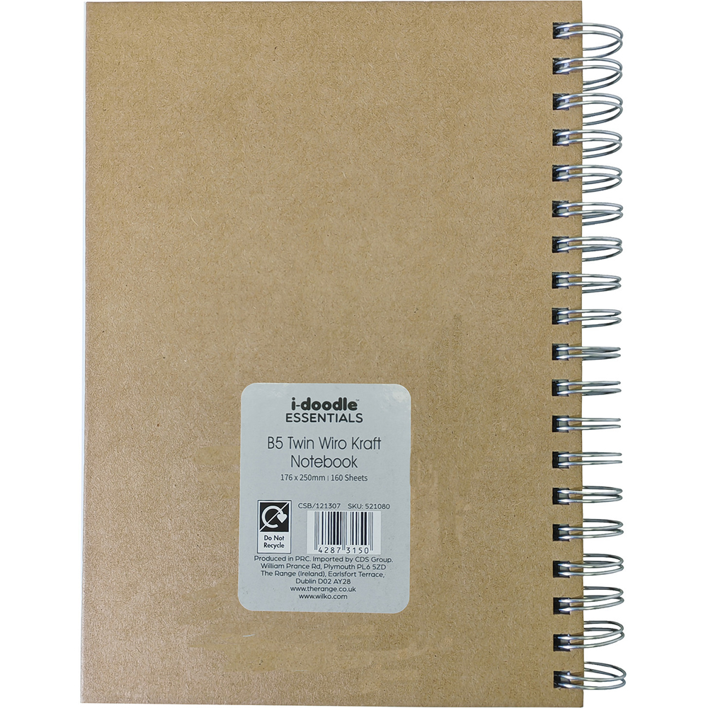 B5 Twin Wiro Kraft Notebook Image 2