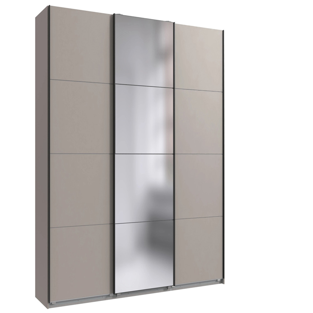 TJ'S Aalst 3-Section Sahara Grey Sliding Wardrobe Image 2