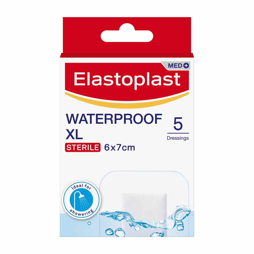 Elastoplast Waterproof Plasters 6cm x 7cm XL 5pk Image 2
