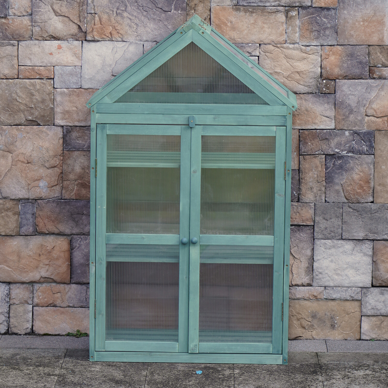 Wooden Greenhouse Green Image 4