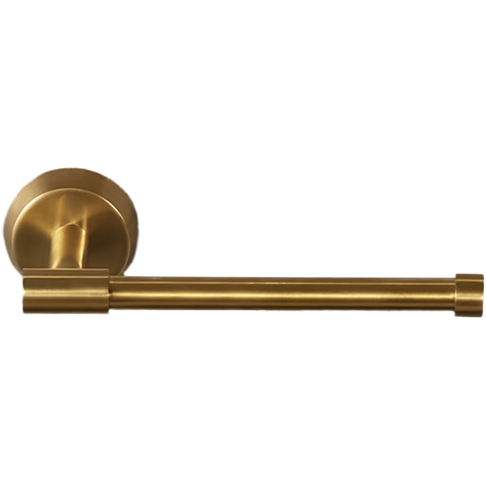 Brushed Gold Wall Mounted Toilet Roll Holder Image 2