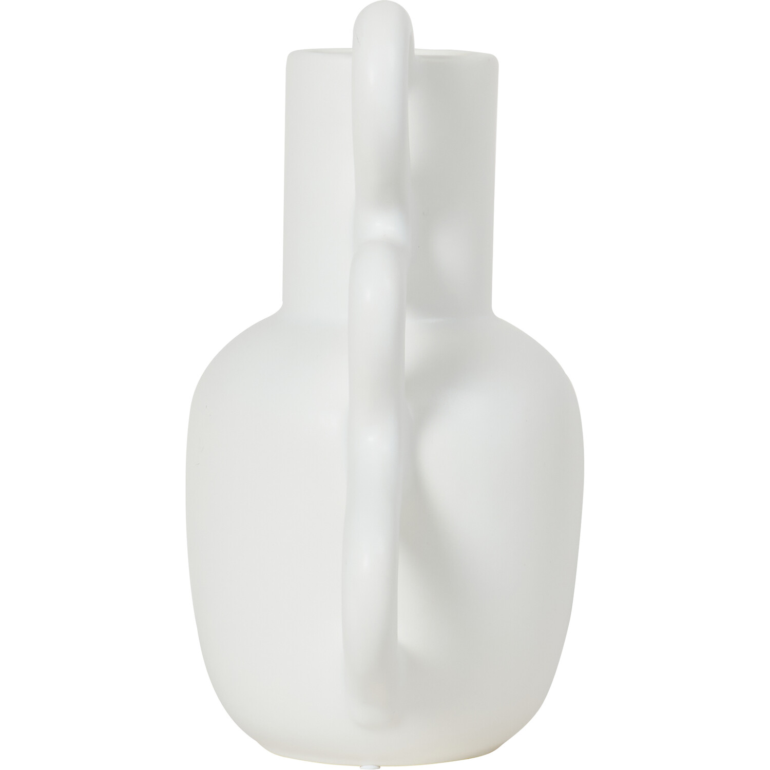 Elise Abstract Handle Vase - White Image 3