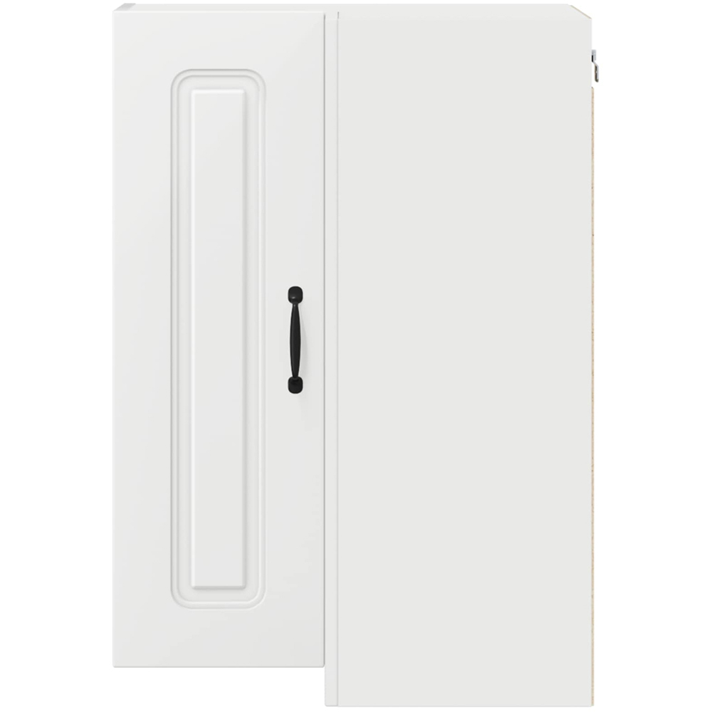 vidaXL 2 Door White Kitchen Wall Corner Cabinet Image 4