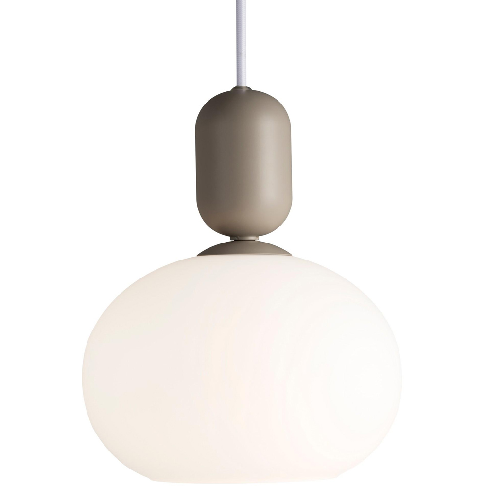 Nordlux Notti Grey Opal Glass Shade Pendant Light Image 6