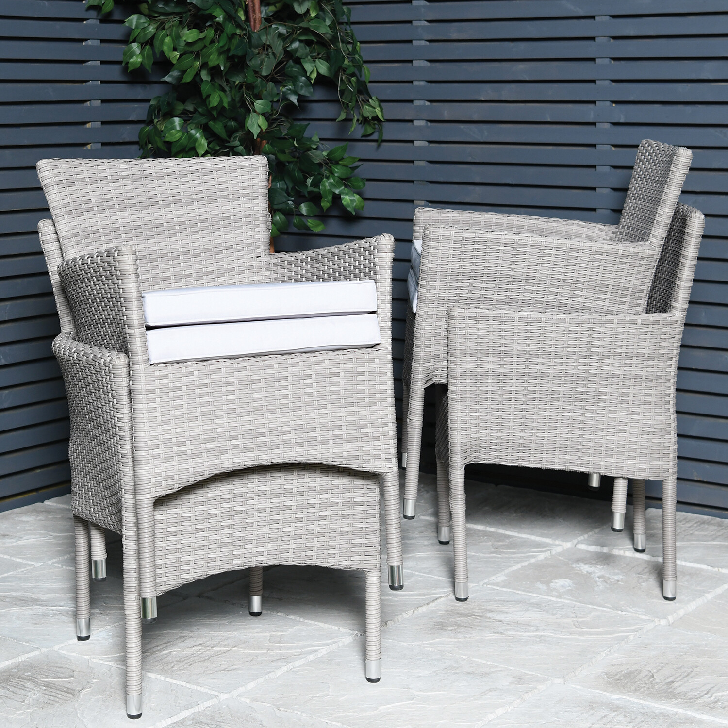 Malay Madrid 6 Seater Dining Set Grey Image 5
