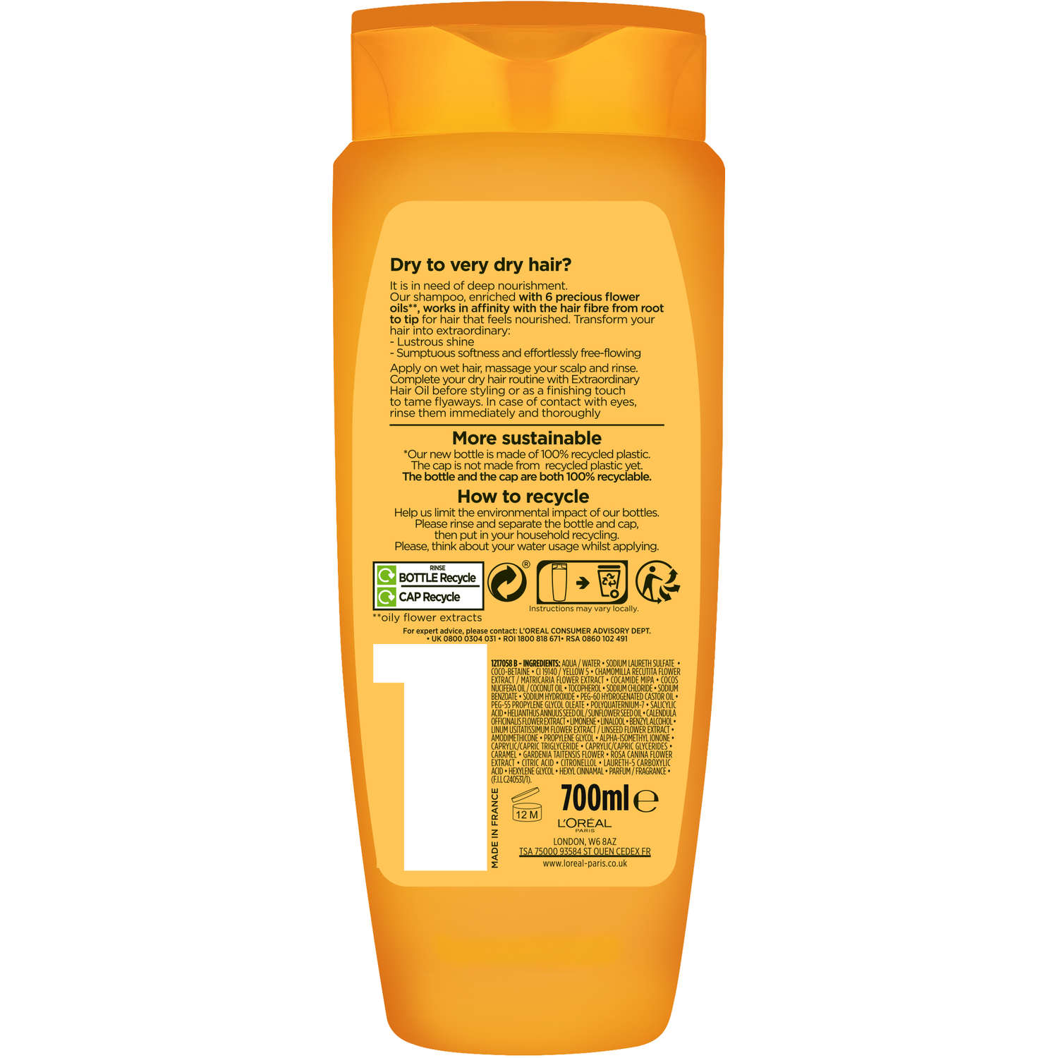 Elvive Extraordinary Oil Shampoo 700ml - Yellow Image 2