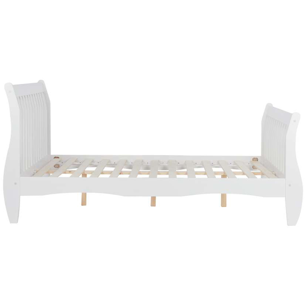 Belford Double White Wooden Bed Image 3