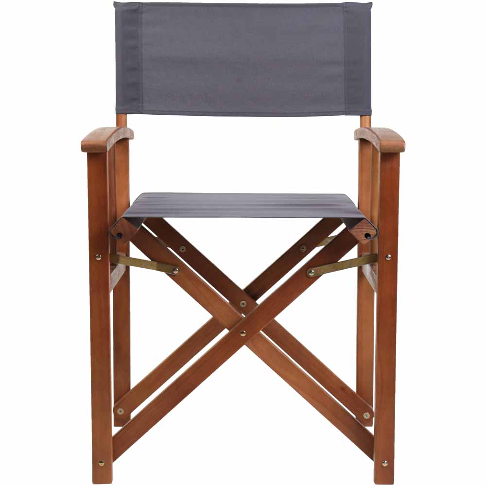 Charles Bentley Set of 2 Grey Directors Chair Image 3