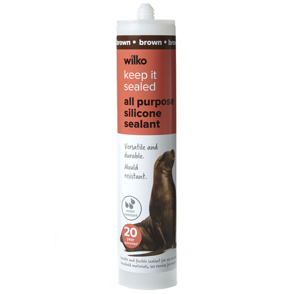 Wilko All Purpose Brown Silicone Sealant 300ml Wilko