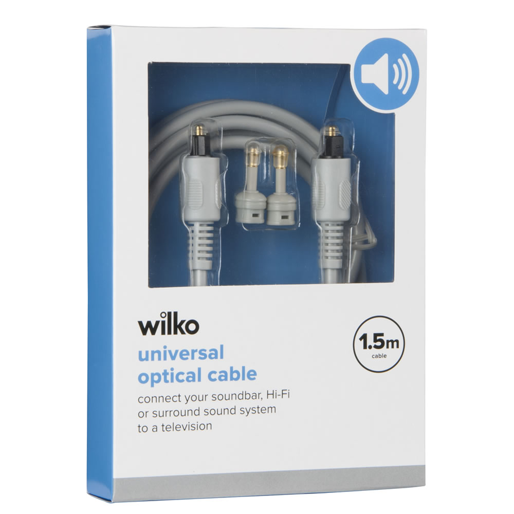Wilko 1.5m Universal Optical Cable Image 2
