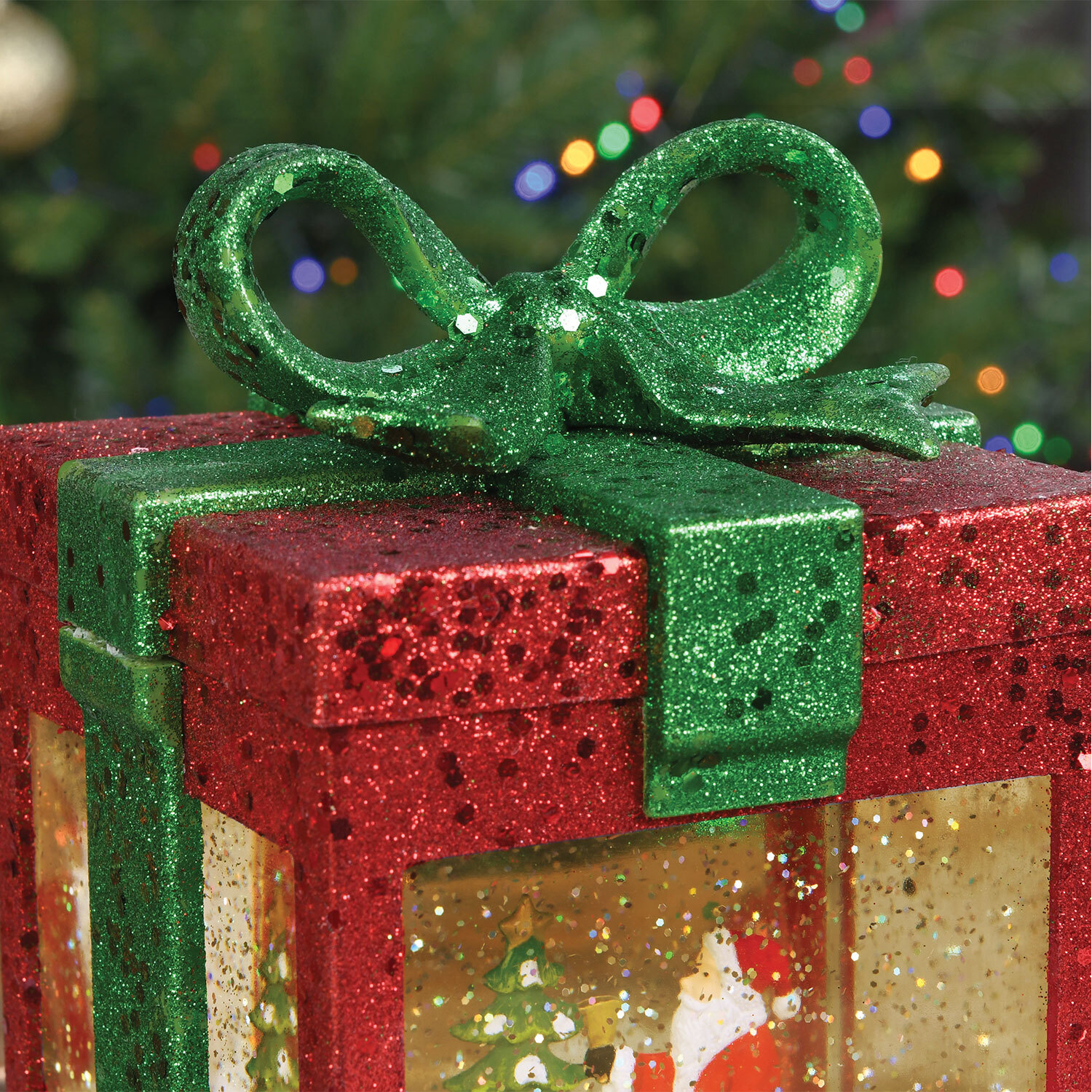 Warm White LED Acrylic Giftbox Christmas Decoration Image 3