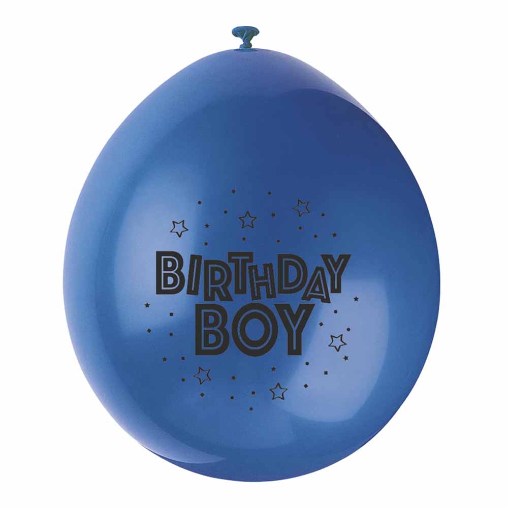 Wilko 9in Birthday Boy Balloons 10pk Image 2