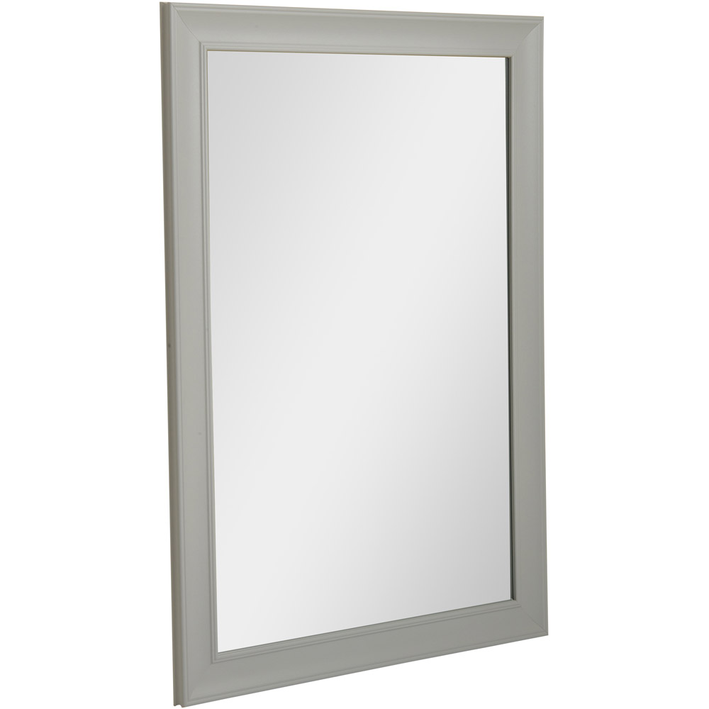 Wilko Grey Mantle Groove Mirror 88 x 63cm Wilko