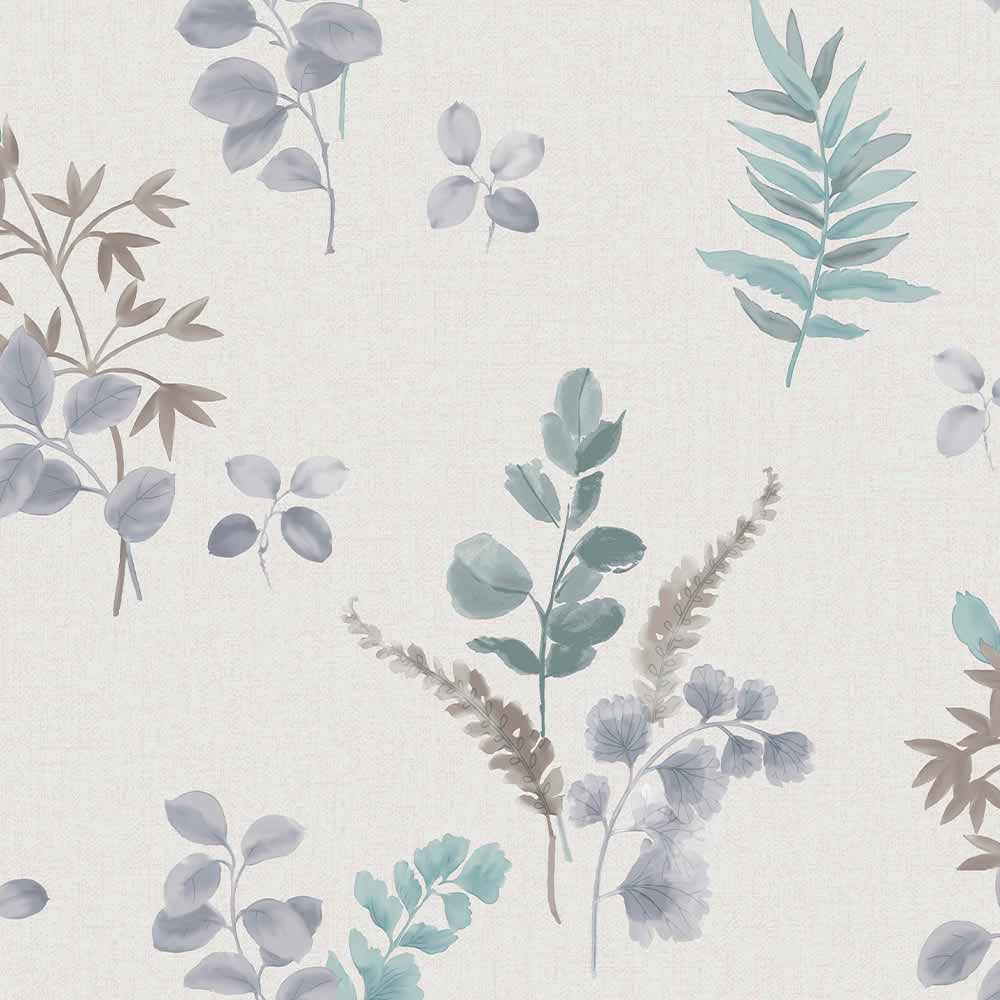 Wilko Watercolour Garden Blue Wallpaper Image 1