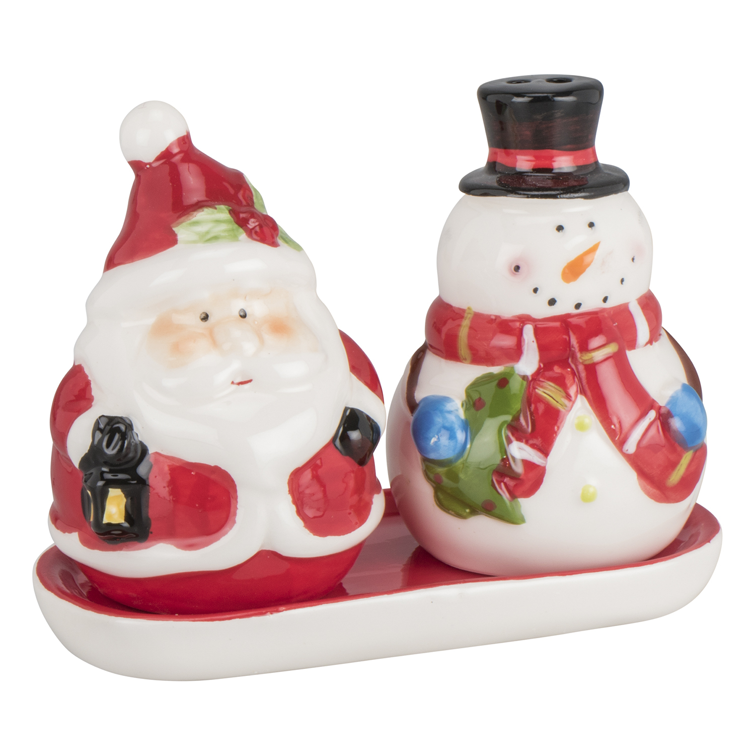 Snowman And Santa Salt And Pepper Image 1