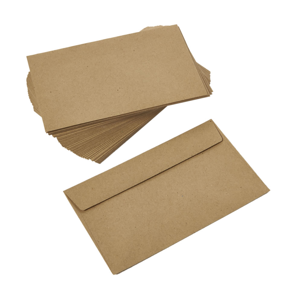 Wilko Manilla Envelopes 89 x 152mm 50 pack Paper