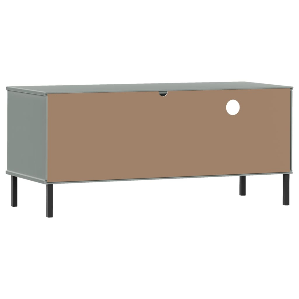 vidaXL Oslo Single Door Single Drawer Single Shelf Grey TV Cabinet Image 7