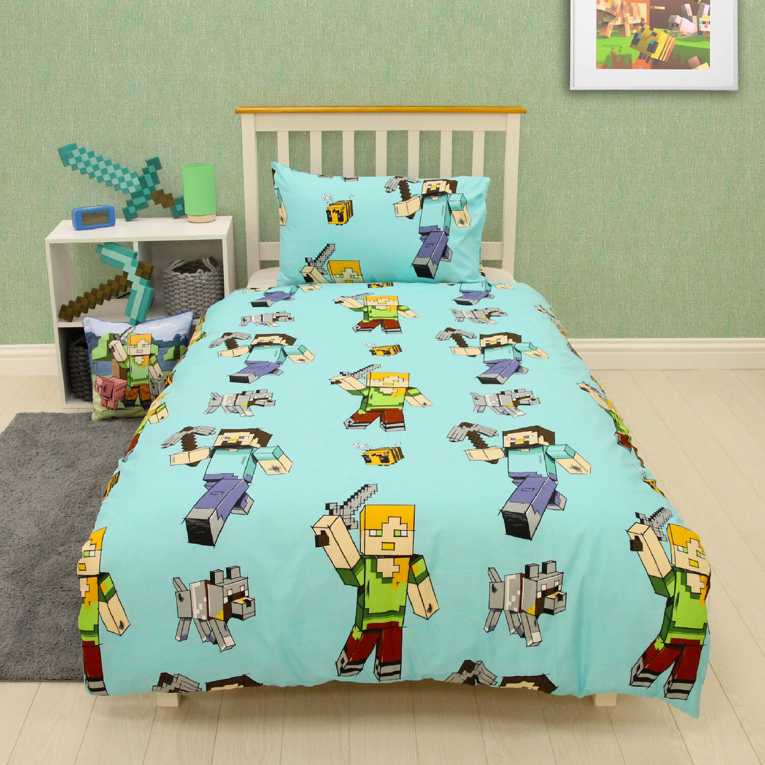 Minecraft Adventure Single Duvet Set Wilko