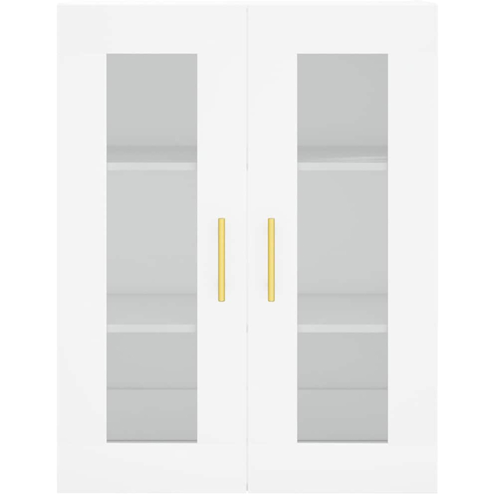 vidaXL 2 Glass Door White Wall Mounted Cabinet Image 7