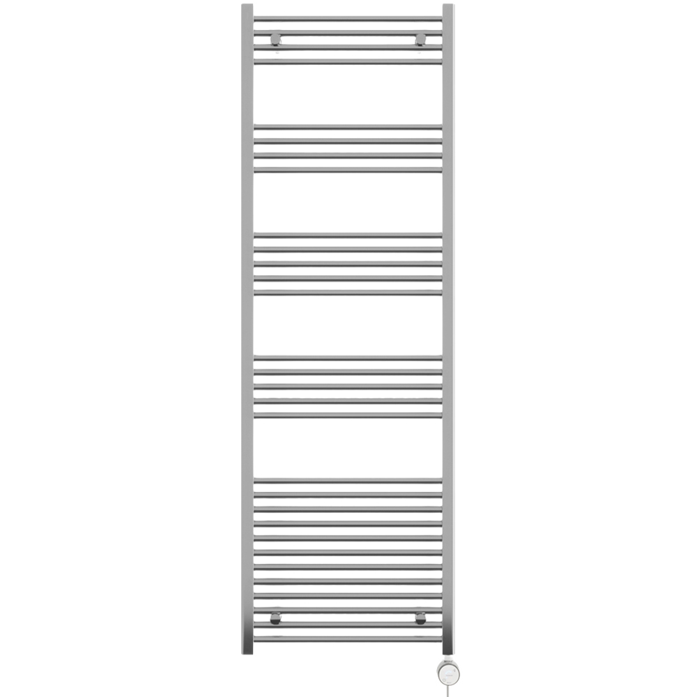Terma Leo Chrome Electric Towel Rail with MOA Blue Element Upgrade 1800 x 600mm Image 1