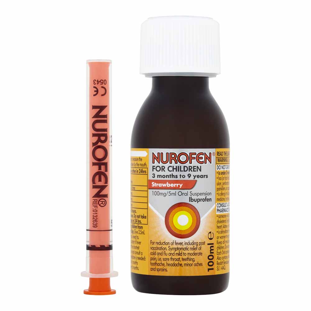Nurofen for Children 3 months - 9 years Ibuprofen Oral Suspension Strawberry 100ml Image 4