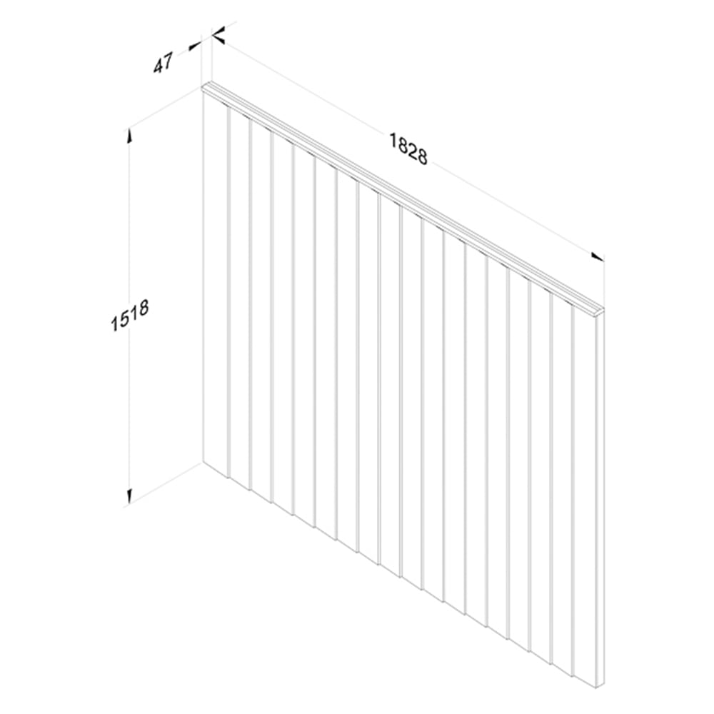 Forest Garden 6 x 5ft Brown Closeboard Fence Panel Image 6