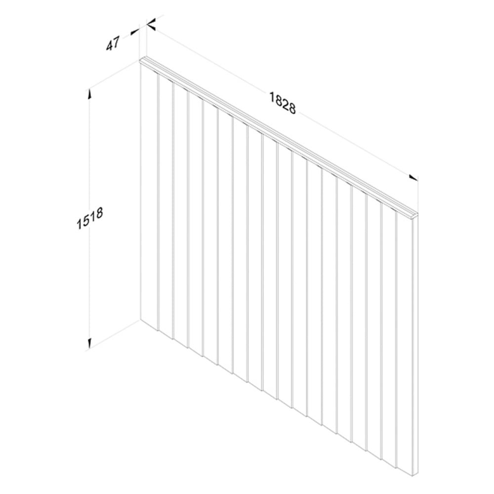 Forest Garden Brown Closeboard Panel 6 x 5ft Image 6