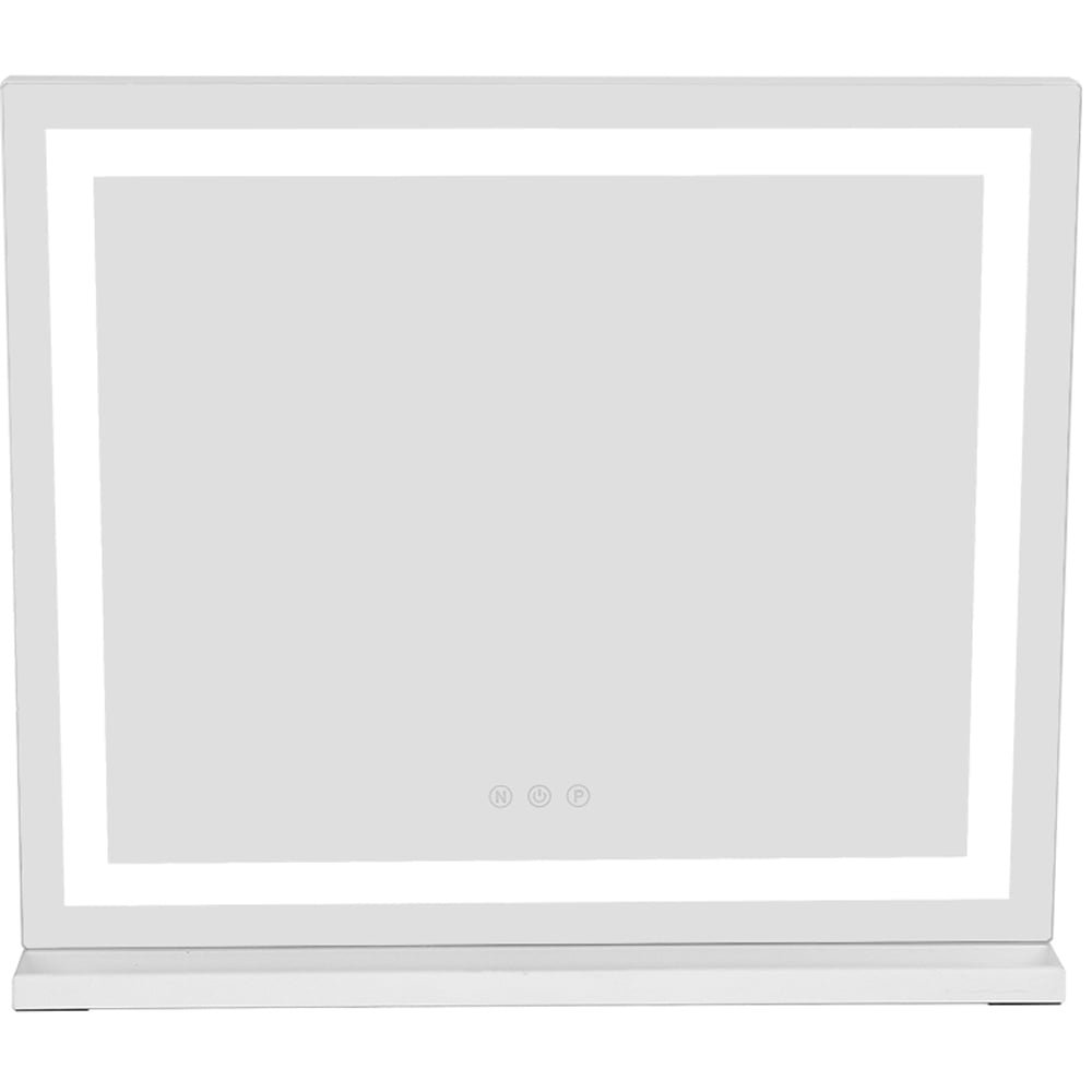Living and Home White Contemporary LED Vanity Makeup Mirror 50 x 42cm Image 3