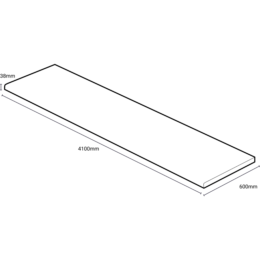 Options Plus Clear Beech Oak Block Post-Formed Laminate Kitchen Worktop 4100 x 600 x 38mm Image 7