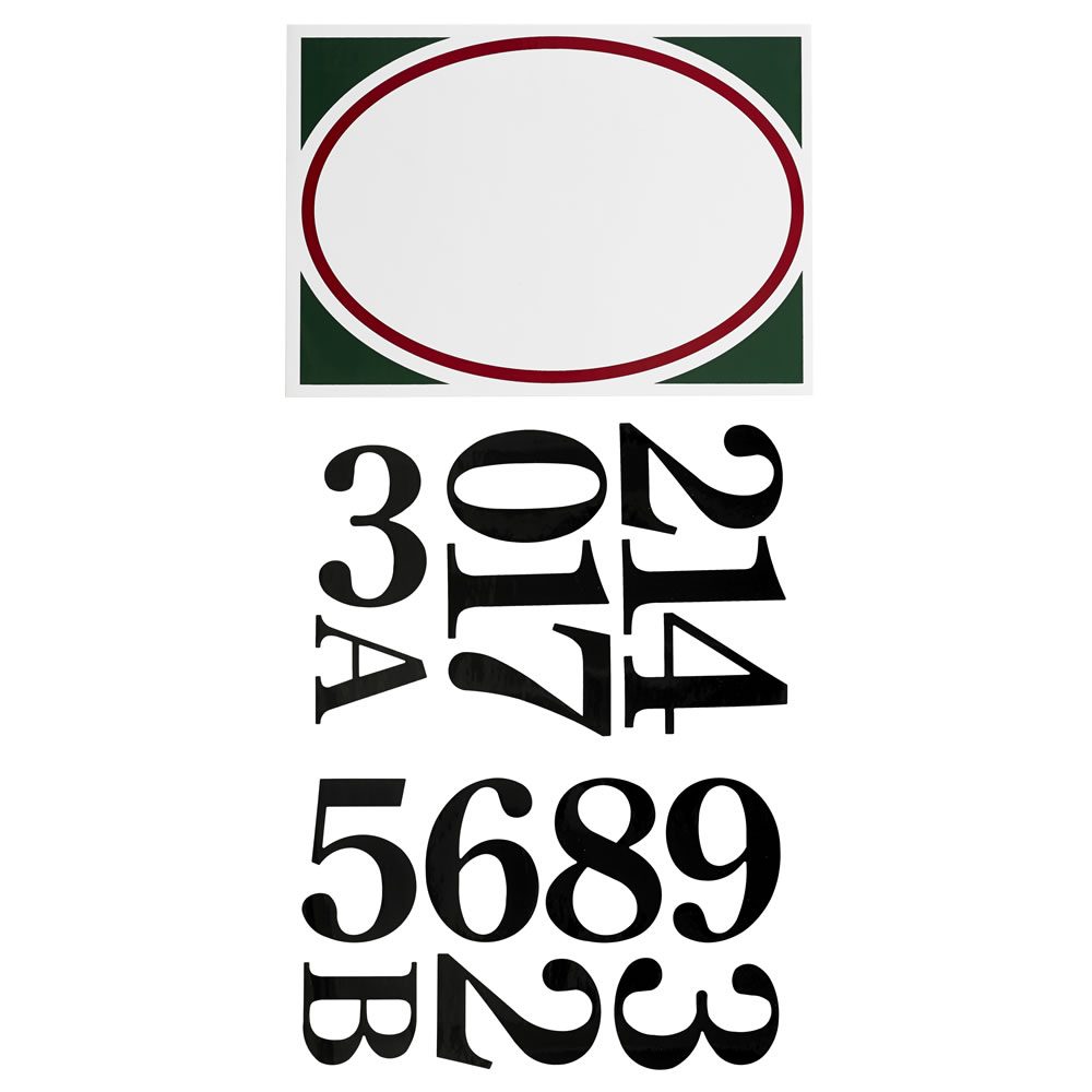 Wilko Wheelie Bin Number Kit Classical Green Wilko