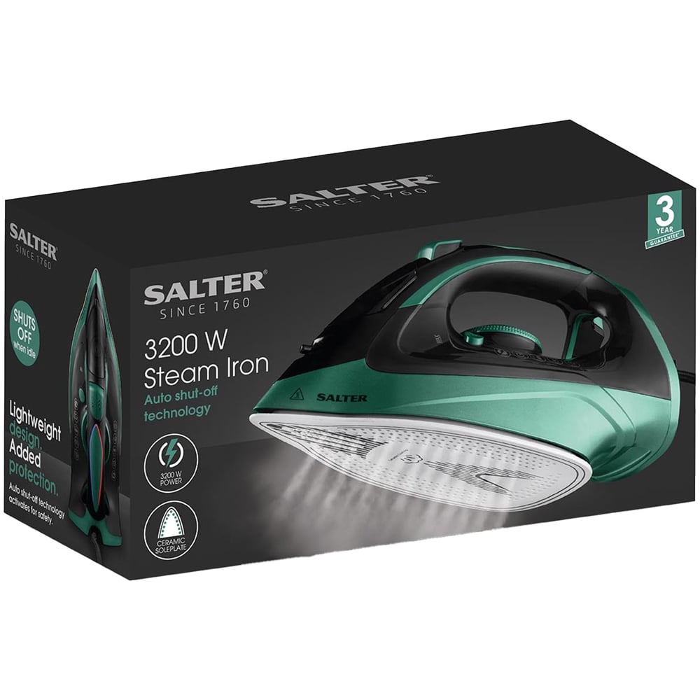 Salter Emerald Green Steam Iron 3200W Image 4