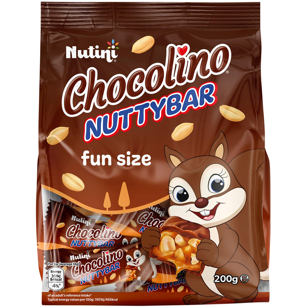Nutini Chocolino Nutty Fun Size Bar 200g Image