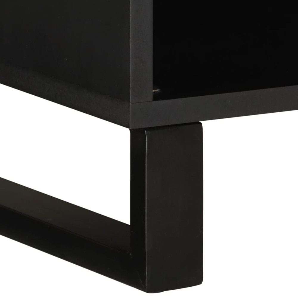 vidaXL 2 Open Shelf Brown Solid Wood Acacia TV Cabinet Image 7