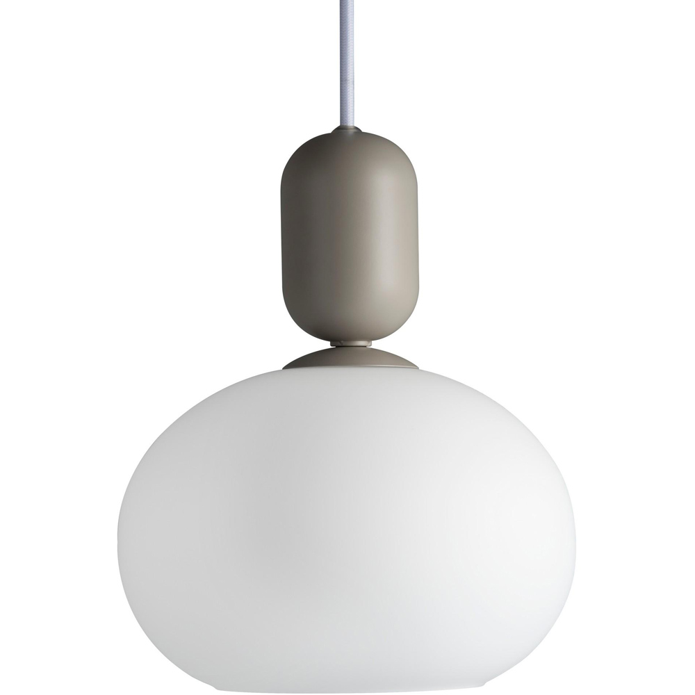 Nordlux Notti Grey Opal Glass Shade Pendant Light Image 3