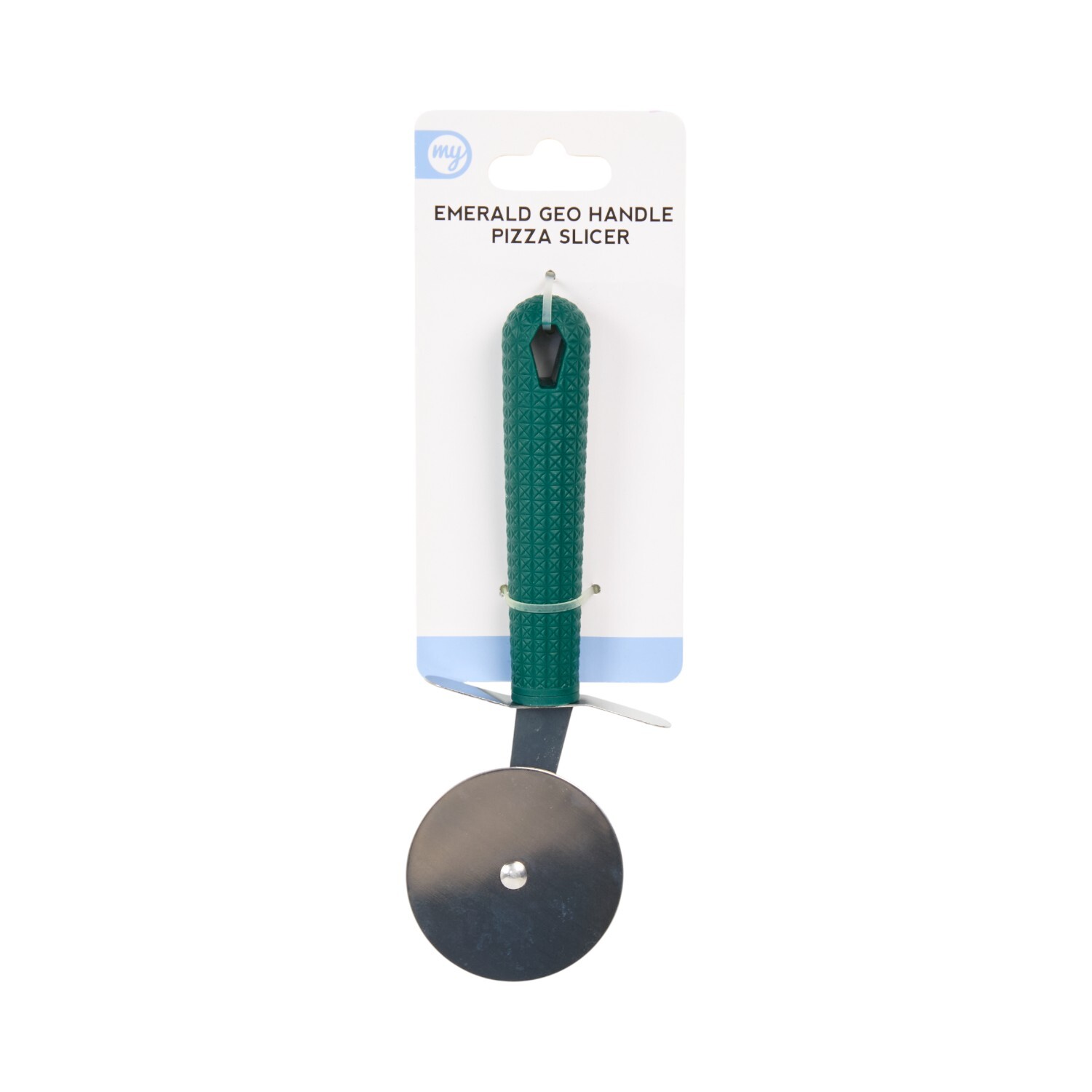 My Kitchen Emerald Geo Handle Pizza Slicer Green Image 1