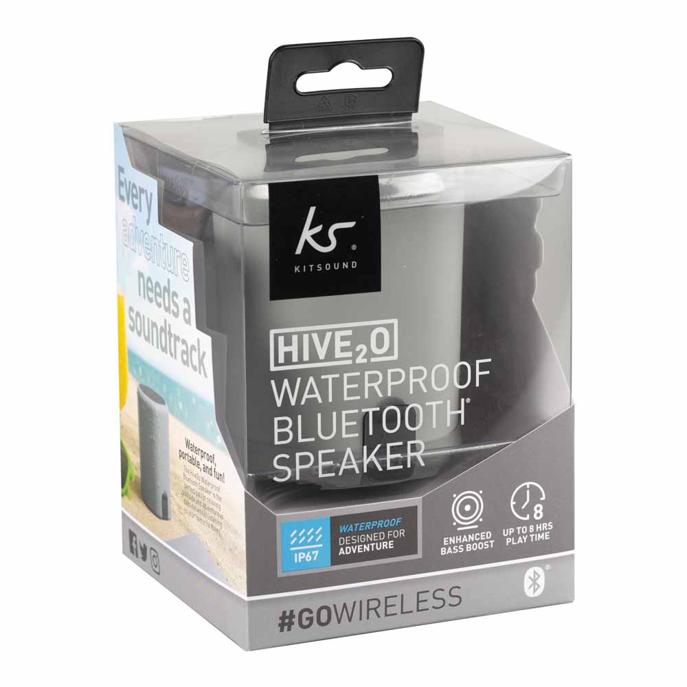 KitSound Hive 2O Bluetooth Speaker Grey Image 1