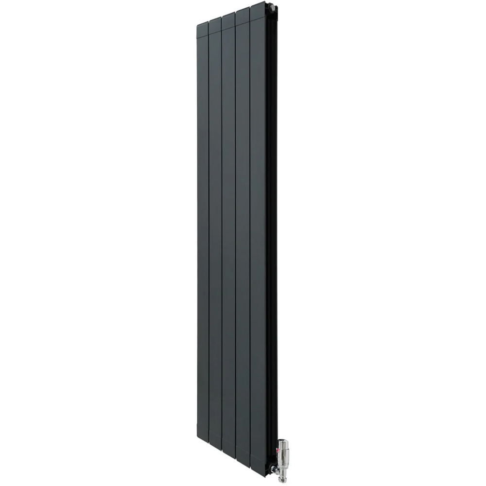 Monster Shop 7319BTU Anthracite Grey Aluminium Radiator with Valves 1800 x 395mm Image 3