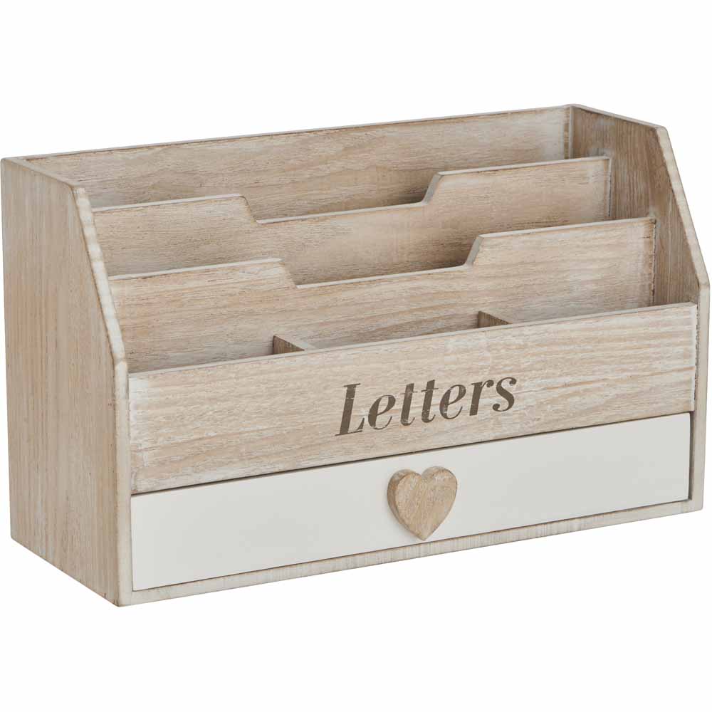 Wilko Letter Rack with Drawer Image 2