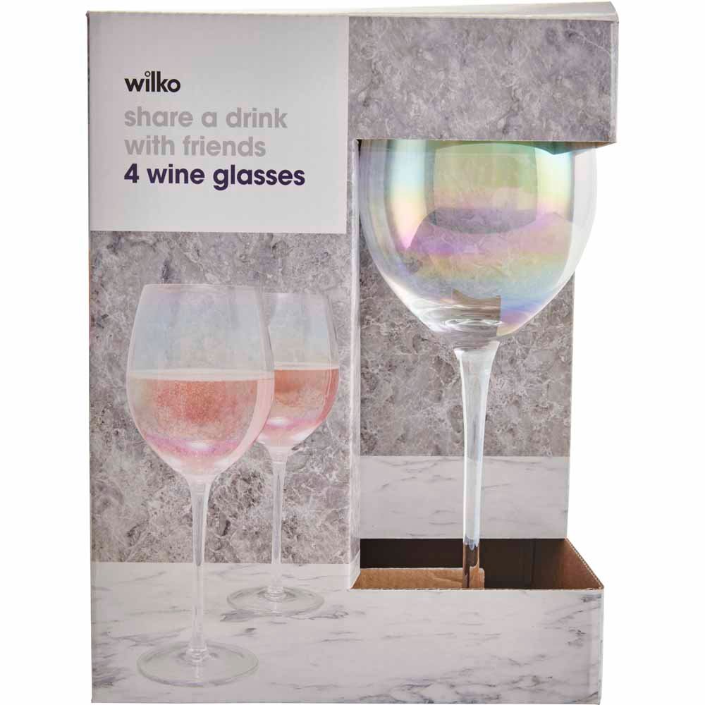 Wilko Lustre Wine Glass 4pk Image 4