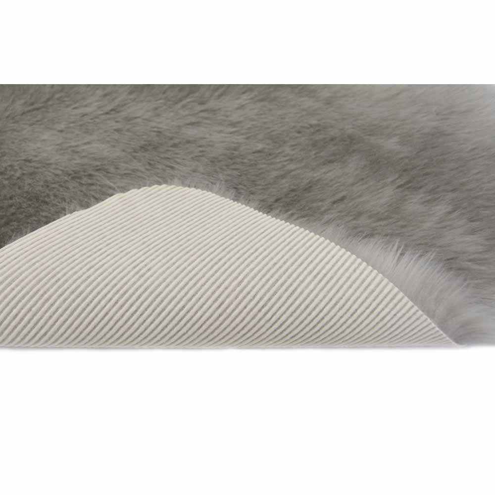 Fau Fur Rug Grey 75 x 120cm Image 3